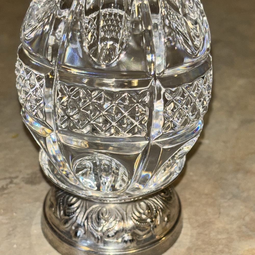Vintage Waterford Crystal Annual Egg 1997 8th Edition On Silver Plated Stand - Picture 9 of 16